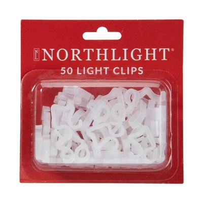 Northlight 50 Count Clear Outdoor Gutter Christmas Light Clips 1 Northlight 50 Count Clear Outdoor Gutter Christmas Light Clips