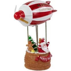 Northlight Musical And Animated Blimp And Santa Christmas Decoration - 8.5" - Red And White -Northlight Shop GUEST 871e3a26 3241 45be bcb1 308104acd6ca