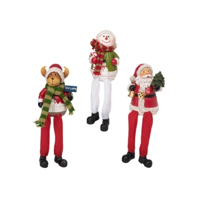 Transpac Resin Santa Snowman Reindeer Sitter Set Of 3 Christmas Decorative Figurines For Indoor Tabletop Mantel Decor 1 Transpac Resin Santa Snowman Reindeer Sitter Set Of 3 Christmas Decorative Figurines For Indoor Tabletop Mantel Decor