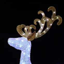 LuxenHome 2-Piece White Reindeer And Sleigh With Silver Bow And Ornaments Outdoor Holiday Decoration With Lights White, Multi, Silver, Brown 18 LuxenHome 2-Piece White Reindeer And Sleigh With Silver Bow And Ornaments Outdoor Holiday Decoration With Lights White, Multi, Silver, Brown -Northlight Shop GUEST 87671af3 268d 4a51 96e1 6c1b0125785d