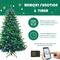 Costway 6ft7ft8ft App-Controlled Pre-lit Christmas Tree Multicolor Lights W/ 15 Modes -Northlight Shop GUEST 88884c4f 2e6c 4250 b297 277758385e6d