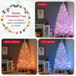 Costway 7 FT Flocked Artificial Christmas Tree Hinged With 500 LED Lights 1200 Branch Tips 16 Costway 7 FT Flocked Artificial Christmas Tree Hinged With 500 LED Lights 1200 Branch Tips -Northlight Shop GUEST 8b471caa ac73 4835 9d14 1b8b0e202586