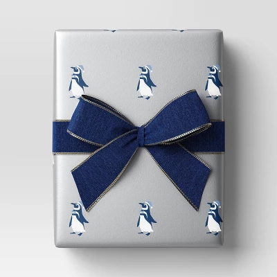 30” 25 Sq Ft Christmas Roll Wrap Penguins On Silver - Wondershop™ 1 30” 25 Sq Ft Christmas Roll Wrap Penguins On Silver - Wondershop™