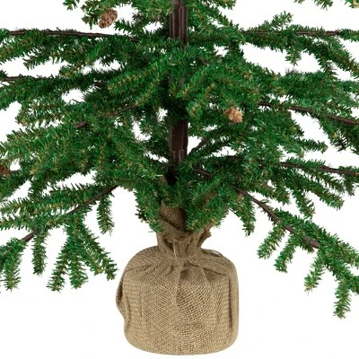 Northlight Medium Artificial Christmas Tree With Pine Cones In Burlap Base - 4' - Unlit 4 Northlight Medium Artificial Christmas Tree With Pine Cones In Burlap Base - 4' - Unlit - Image 4