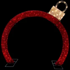 Northlight 4.25' Red LED Lighted Ornament Arch Outdoor Christmas Decoration - Warm White Lights -Northlight Shop GUEST 8f2910a9 26f8 4158 b6fd df7df7921b4d