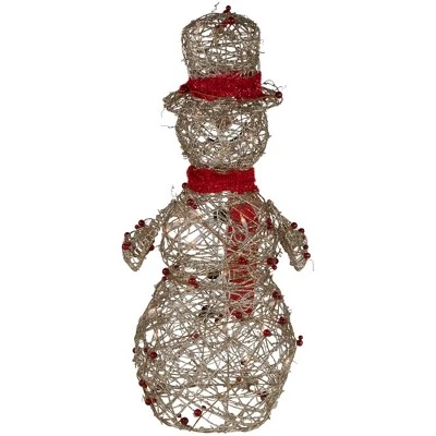 Northlight Lighted Glittered Snowman And Berries Outdoor Christmas Decoration - 28" 5 Northlight Lighted Glittered Snowman And Berries Outdoor Christmas Decoration - 28" - Image 5