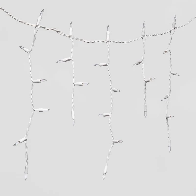 300ct Incandescent Mini Christmas Icicle Lights With White Wire - Wondershop™ 2 300ct Incandescent Mini Christmas Icicle Lights With White Wire - Wondershop™ - Image 2