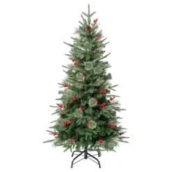National Tree Company First Traditions Unlit Virginia Pine Artificial Christmas Tree With Berries & Pinecones -Northlight Shop GUEST 9210fe88 b57b 479d b9e4 8fbc34029693