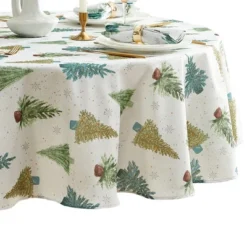 Elrene Lucina Twinkle Trees Holiday Lurex Fabric Tablecloth - Elrene Home Fashions -Northlight Shop GUEST 92c4f2aa e0a1 4c89 bd7a 557e851bfcee