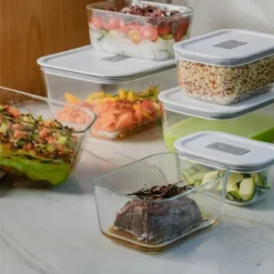 OU Glass Food Storage Container Set 6pc (set Of 3) Microwave, Freezer & Dishwasher Safe, Airtight Leak Proof Lid With Microwave Valve, Stackable -Northlight Shop GUEST 982cbcba be50 480d 80a6 6244fae13390