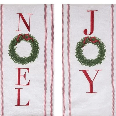 Transpac Fabric Embroidered Wreath Tea Towel Set Of 2 Christmas Kitchen Textiles Cotton Home Decorations 1 Transpac Fabric Embroidered Wreath Tea Towel Set Of 2 Christmas Kitchen Textiles Cotton Home Decorations
