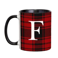 Personalization Mall Christmas Red Plaid Initial Coffee Mug -Northlight Shop GUEST 99d54691 8c11 436d 8703 cb542f64ee9b