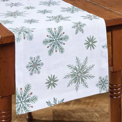 Park Designs Holiday Snowfall Table Runner 13" X 54" 1 Park Designs Holiday Snowfall Table Runner 13" X 54"