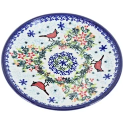 Blue Rose Polish Pottery Vena Dessert Plate -Northlight Shop GUEST 9bc9af67 281e 43da bfd5 aecdbac3f796