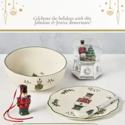 Spode Christmas Tree Nutcracker Cheese Platter With Knife - 9" Porcelain Holiday Serving Tray For Charcuterie - Dishwasher & Microwave Safe -Northlight Shop GUEST a3b75282 f2ee 4ddb b894 8e783f6e3562