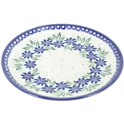 Blue Rose Polish Pottery Vena Dessert Plate -Northlight Shop GUEST a5a932fe f05f 4228 9d23 2fa158fd7400