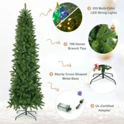 Costway 6 FT/7.5 FT Pre-Lit Hinged Artificial Christmas Tree W/ 648/796 Tips & 270/350 LED Lights -Northlight Shop GUEST a5eb645c d4d2 42b1 8242 b3da721481ae