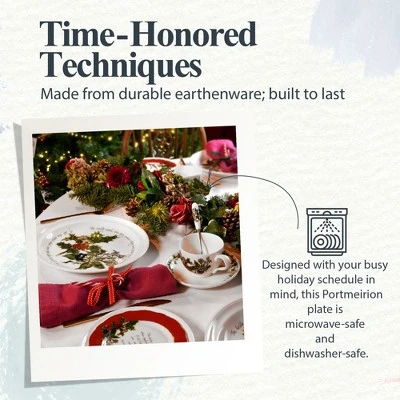 Portmeirion The Holly And The Ivy 8-inch Christmas Salad Plates (Set Of 6) - Festive Tableware, Holly Motif, Microwave, Dishwasher, Freezer, Oven Safe 3 Portmeirion The Holly And The Ivy 8-inch Christmas Salad Plates (Set Of 6) - Festive Tableware, Holly Motif, Microwave, Dishwasher, Freezer, Oven Safe - Image 3