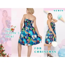HAPPY BAY Women's Casual Beach Vacation A Line Slit Mini Dress Tube Top Evening Short Strapless Christmas Holiday Outfits For Women L-XL Santa Admiral -Northlight Shop GUEST a697b4d8 7225 4661 8ae9 ec79bcafd41d