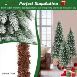 Costway Pre-Lit Christmas Tree Set Of 3 Slim Artificial Lighted Xmas Decoration 3/4/5 FT -Northlight Shop GUEST a6bb1b06 2b49 43c8 a7f7 54c569d8f975