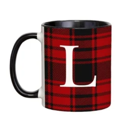 Personalization Mall Christmas Red Plaid Initial Coffee Mug -Northlight Shop GUEST a8dd6fea 1f4c 4174 a397 8a7ffb733084