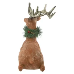 Northlight Glittered Sitting Deer With Pine Neck Wreath Christmas Decoration - 10" -Northlight Shop GUEST aa3a0cd5 7bc4 45dc a0a2 3757414c110c