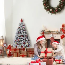 4.5/6/7.5/9/12FT Pre-Lit Artificial Christmas Tree With LEDs, PVC Branch Tips & Metal Stand - Easy Assembly Xmas Tree For Home Office Decor -Northlight Shop GUEST ab23589d 6230 4bf9 abb6 345c9a540755