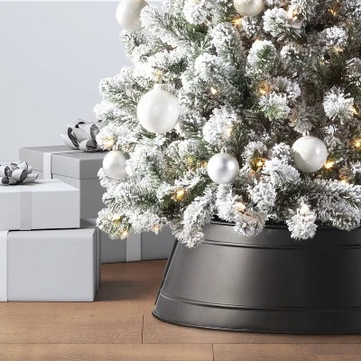 25" Metal Christmas Tree Collar Black - Wondershop™ 1 25" Metal Christmas Tree Collar Black - Wondershop™