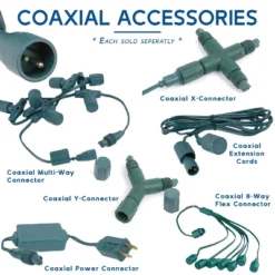 Novelty Lights Coaxial 34 Feet 100 LED Christmas String, Green Wire, Water Resistant, Modular, Connect 21 Sets Per Power Supply (Sold Separately) -Northlight Shop GUEST b09ee35e 1e7b 42d5 aa77 13279a589f77