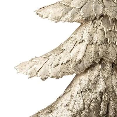 Northlight Layered Tree With Wooden Base Christmas Decoration - 18" - Bronze Finish 2 Northlight Layered Tree With Wooden Base Christmas Decoration - 18" - Bronze Finish - Image 2