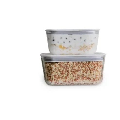 OU Glass Food Storage Container Set 6pc (set Of 3) Microwave, Freezer & Dishwasher Safe, Airtight Leak Proof Lid With Microwave Valve, Stackable -Northlight Shop GUEST b7207cdf 97d7 4e97 840a ae9e8de2d0db