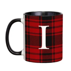 Personalization Mall Christmas Red Plaid Initial Coffee Mug -Northlight Shop GUEST b74ab24b ec5a 49c1 9624 614211aa60b4