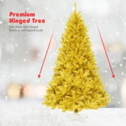 Costway 7.5Ft Hinged Unlit Artificial Tinsel Christmas Tree Holiday,Silver ,Gold 16 Costway 7.5Ft Hinged Unlit Artificial Tinsel Christmas Tree Holiday,Silver ,Gold -Northlight Shop GUEST b7b787c6 844e 4315 9c61 09b9af41fd90