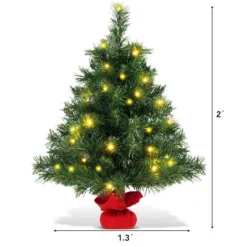 Costway 2 FT Pre-Lit Tabletop Fir Artifical Christmas Tree Led Lights -Northlight Shop GUEST bc287b15 5620 4789 8908 23bd51475dcf