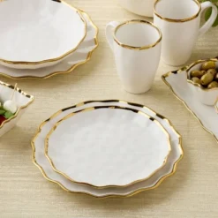 Certified International (Set Of 4) 9" Regency Salad Plates Gold