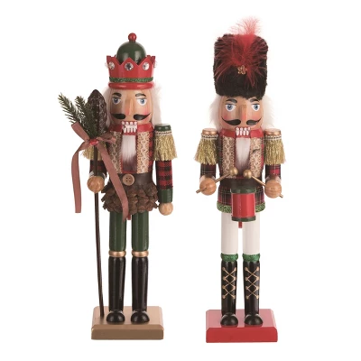 Transpac Christmas Wood Plaid Nutcracker Figurine Set Of 2 Christmas Home Decorations 1 Transpac Christmas Wood Plaid Nutcracker Figurine Set Of 2 Christmas Home Decorations