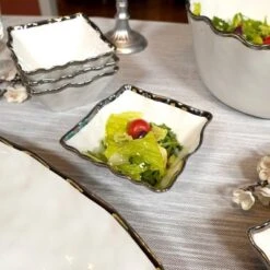 Certified International Set Of 4 14oz Regency Square Snack Bowls Silver -Northlight Shop GUEST c266ca42 2154 41e2 b179 b157745a3268