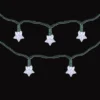 Northlight LED Star Shaped Christmas String Lights - Pure White - 4' Green Wire - 10ct
