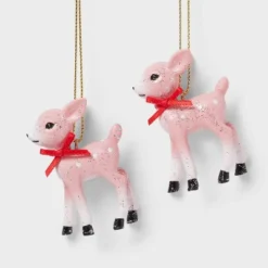 2ct Retro Small Deer Christmas Tree Ornament Set - Wondershop™ -Northlight Shop GUEST c54770e4 da4b 4101 90b7 48afa2c1db53