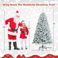 Costway 6/7.5/9 Ft Snow Flocked Hinged Artificial Christmas Tree Unlit Metal -Northlight Shop GUEST c6a47190 977e 4561 8dd1 7f693675d693