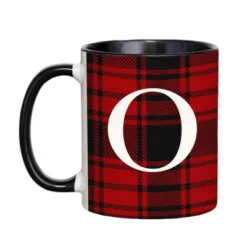 Personalization Mall Christmas Red Plaid Initial Coffee Mug -Northlight Shop GUEST caf0f0e9 6e65 4c1e aee3 aadc128d47b1