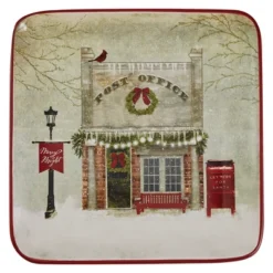 Park Designs Red Vintage Town Square Salad Plate Set Of 4 -Northlight Shop GUEST cb71a086 a0a8 4c49 985a 69c3a59de4da