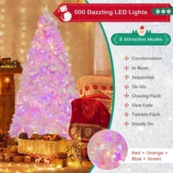 Costway 7 FT Flocked Artificial Christmas Tree Hinged With 500 LED Lights 1200 Branch Tips 13 Costway 7 FT Flocked Artificial Christmas Tree Hinged With 500 LED Lights 1200 Branch Tips -Northlight Shop GUEST ce0f0494 0821 4d5e 88e5 44734efa564e