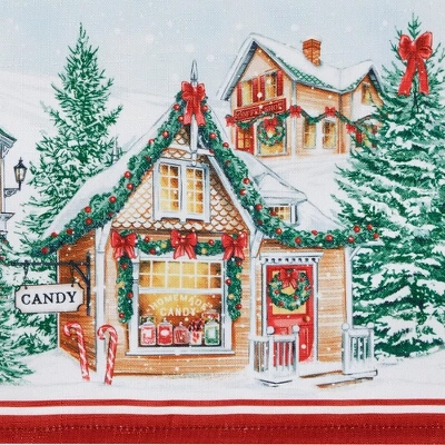Elrene Storybook Christmas Village Holiday Tablecloth - Elrene Home Fashions 2 Elrene Storybook Christmas Village Holiday Tablecloth - Elrene Home Fashions - Image 2