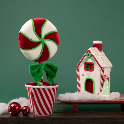Northlight Peppermint Candy House Christmas Decoration - 11" 2 Northlight Peppermint Candy House Christmas Decoration - 11" - Image 2