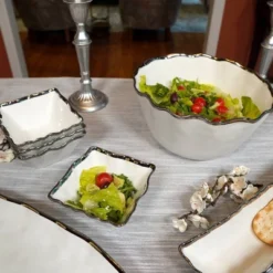 Certified International Set Of 4 14oz Regency Square Snack Bowls Silver -Northlight Shop GUEST d36f53ae 75e9 4073 ab2d fbe9b860fdfc