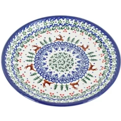 Blue Rose Polish Pottery Vena Dessert Plate -Northlight Shop GUEST dac8880f 7eec 4cdc 9db0 c099205f6bf7