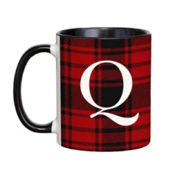Personalization Mall Christmas Red Plaid Initial Coffee Mug -Northlight Shop GUEST dc9d2af2 cbd9 4368 8f78 12cedc6be7cb
