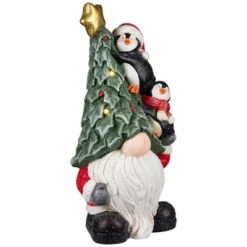 Northlight Lighted Gnome With Penguins Christmas Decoration -17" - Clear LED Lights -Northlight Shop GUEST dda971df ce5a 434c b86a 44e0ddf416bd