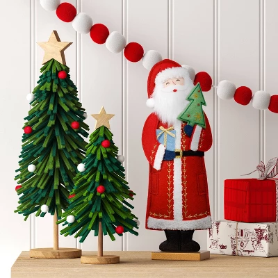 13" Christmas Fabric Santa Figural Decor - Wondershop™ 1 13" Christmas Fabric Santa Figural Decor - Wondershop™